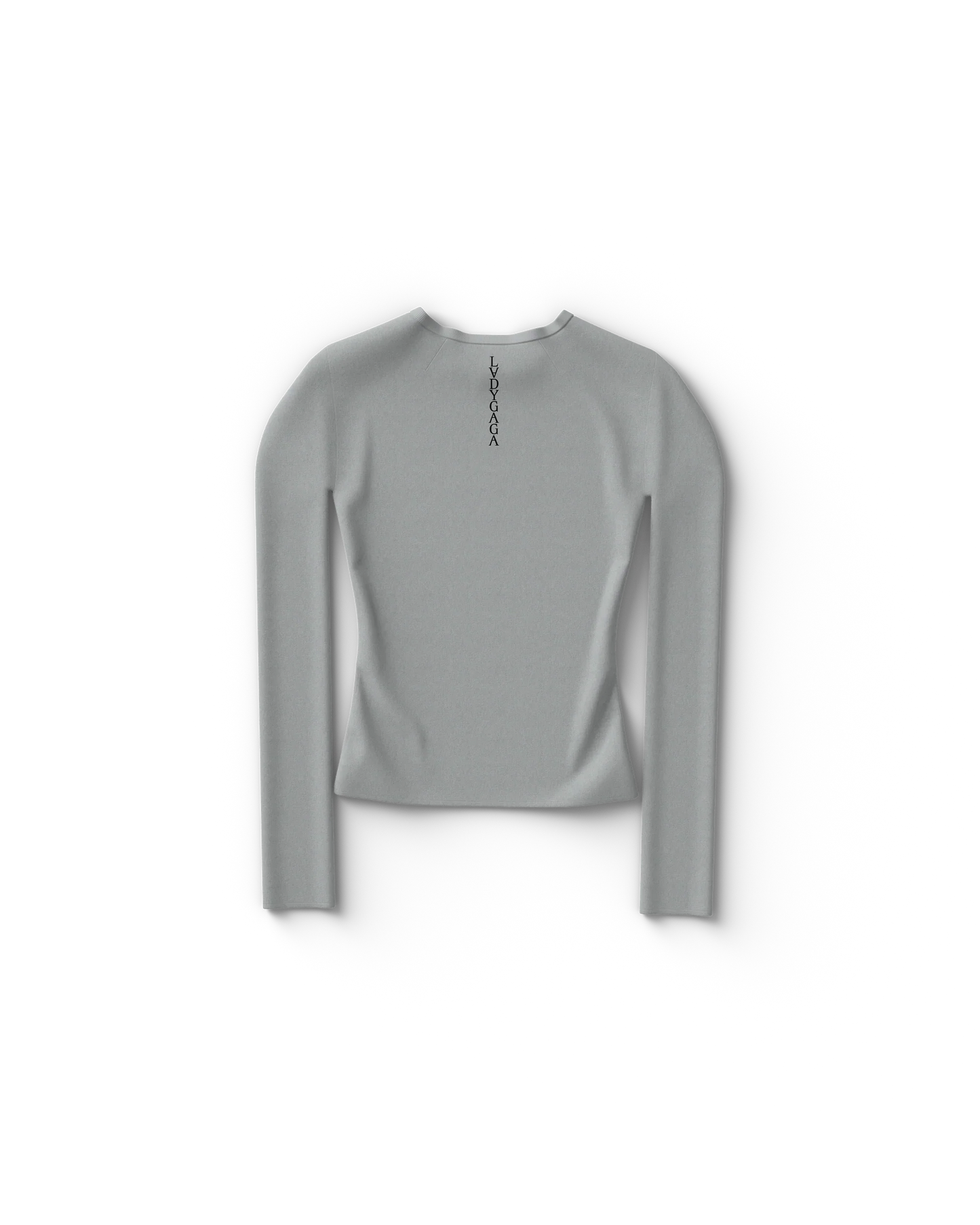 Gray Reflection Fitted Longsleeve T-Shirt