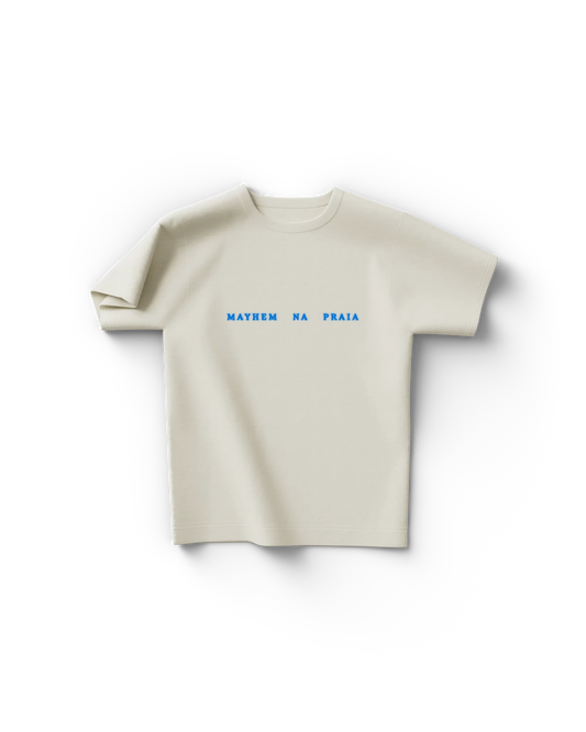 lady gaga cream rio poster t shirt front gaga merch featuring mayhem na praia blue text minimalist design